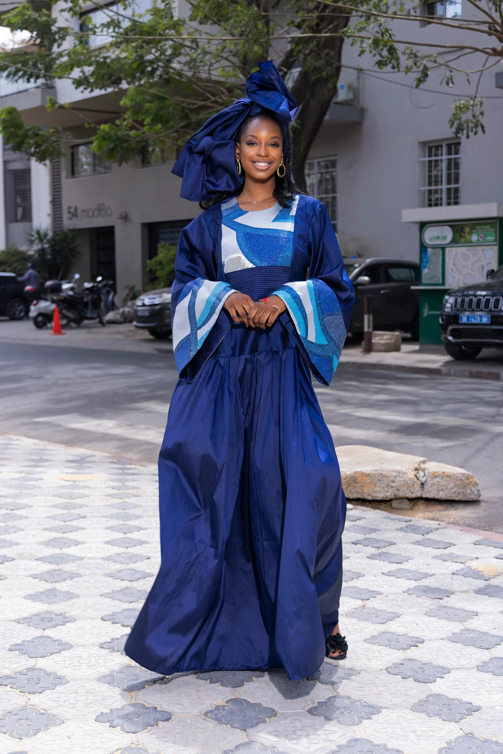 Robe Longue Bleu Cobalt – Image 10