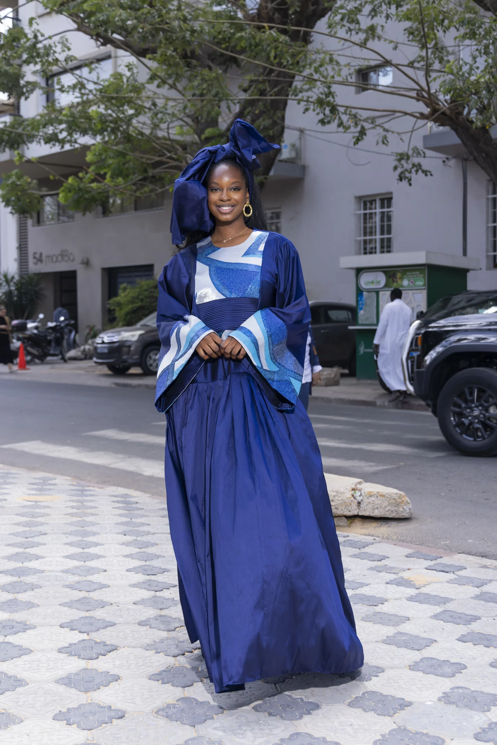 Robe Longue Bleu Cobalt – Image 9