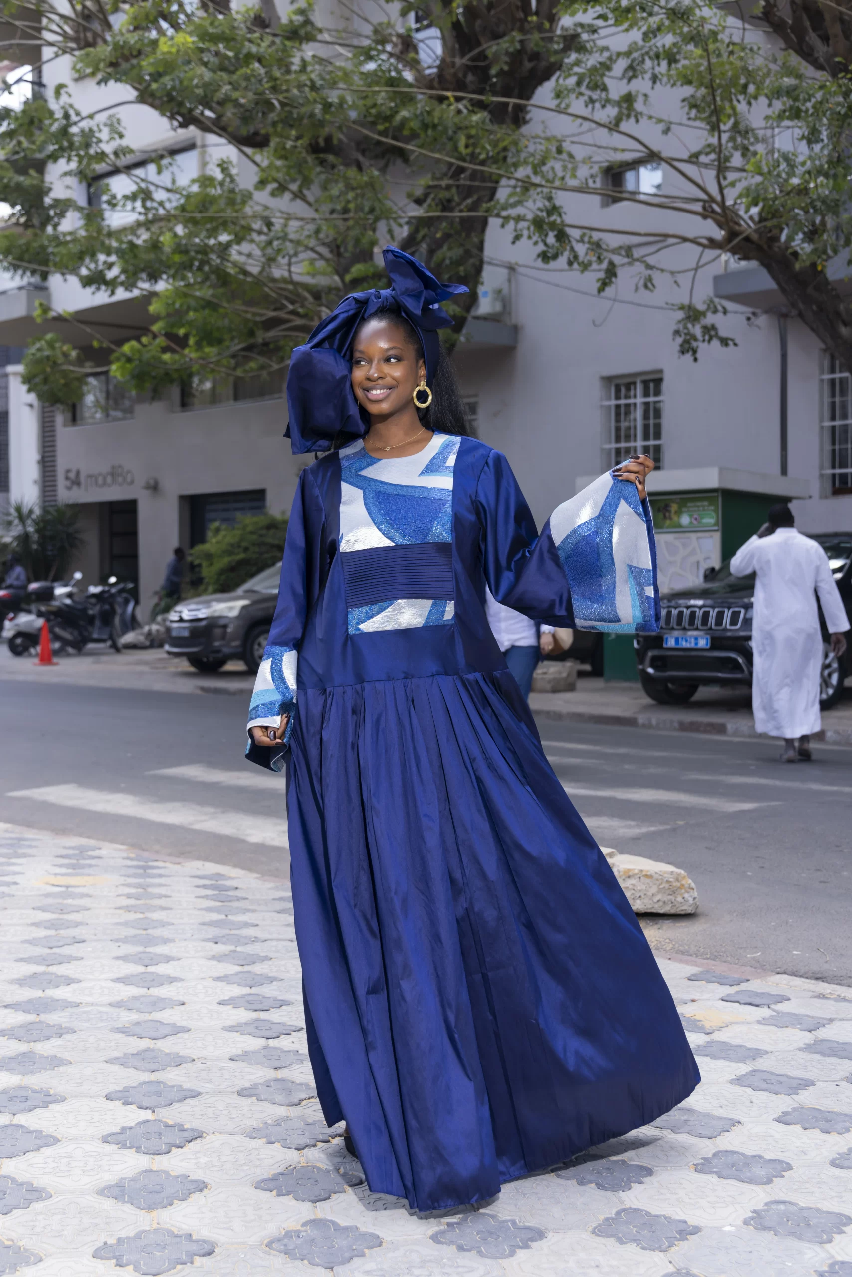 Robe Longue Bleu Cobalt – Image 4