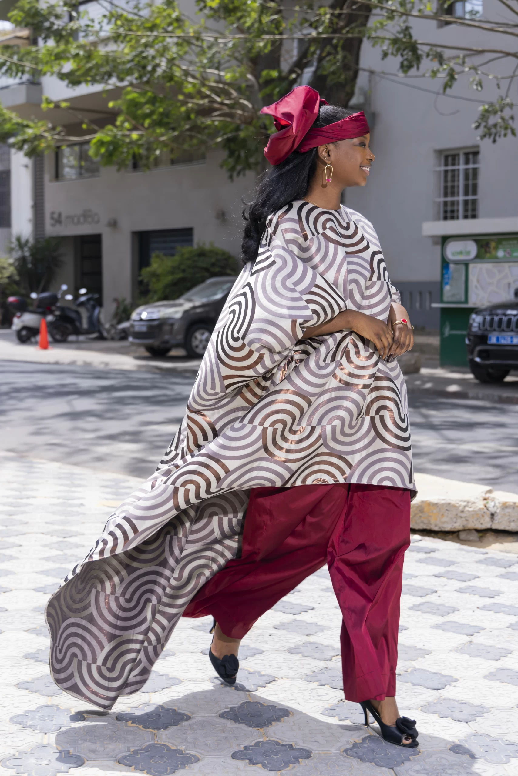 Ensemble Tunique Vertigo + Pantalon Rouge Bordeaux – Image 11